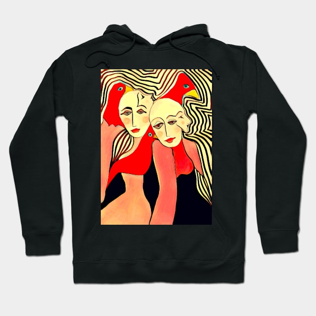 Ladies and Birds Hoodie by Sarah Curtiss